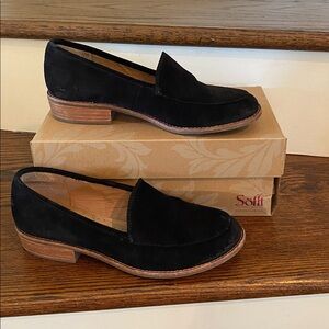 Söfft Black Suede Loafers